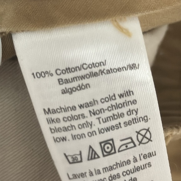 J.CREW Men's cotton tan khaki Brown Belted chino size Medium - Picture 11 of 12